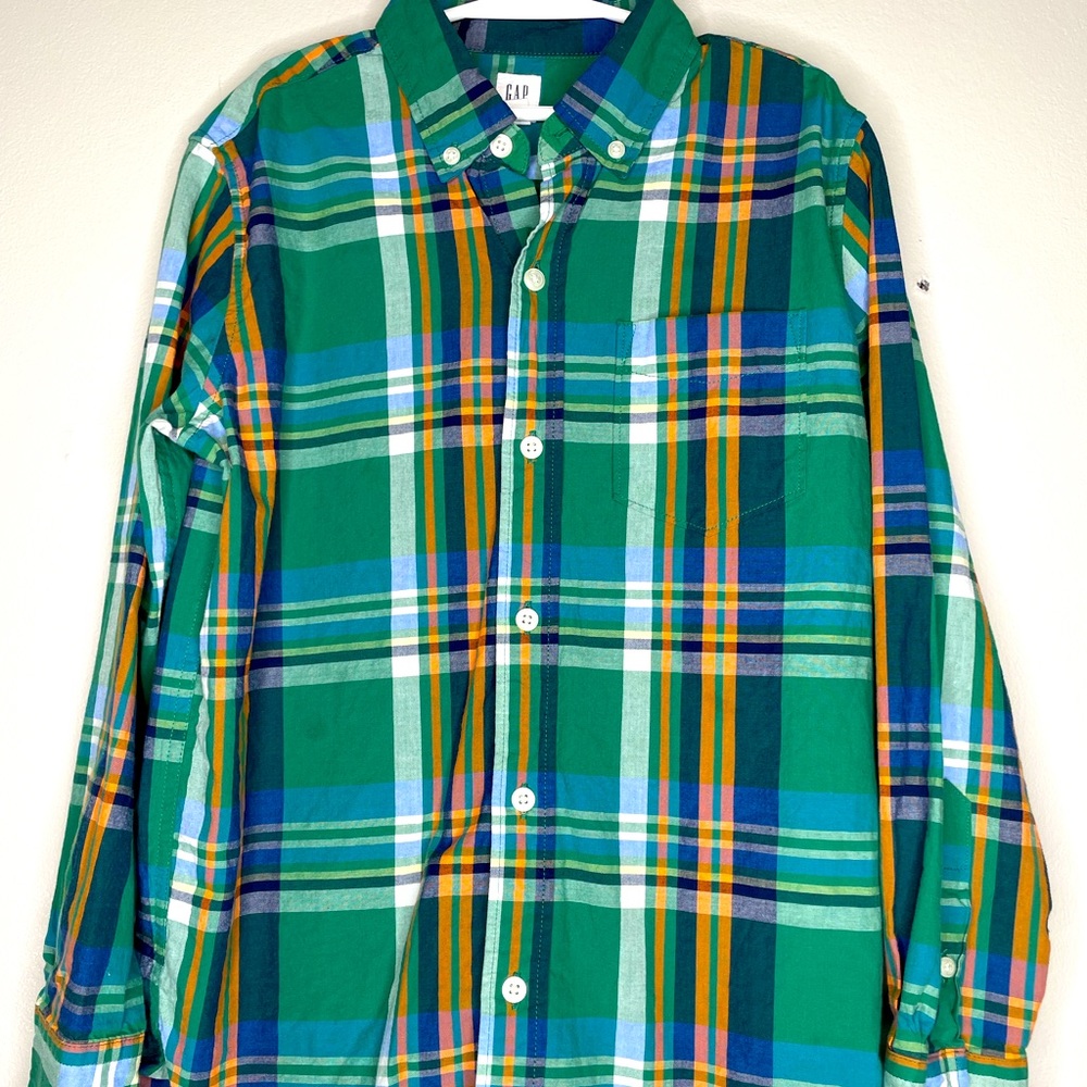 Boys Gap Kids Plaid Button Down Shirt